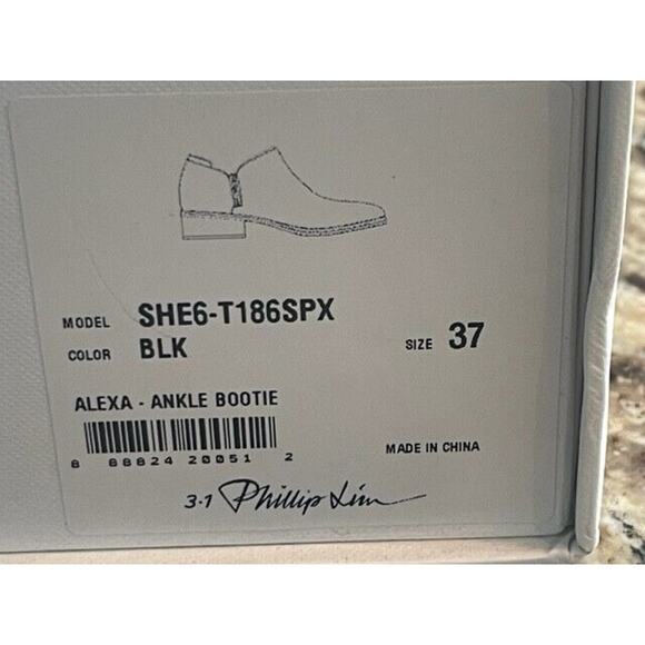 3.1 Phillip Lim Womens Alexa Black Leather Ankle Booties 37 EU / 6.5 US NEW $495 - Picture 9 of 10